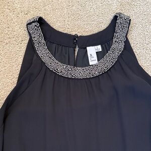 Jules & Leopold Black Beaded Blouse